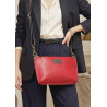 Sac bandoulière en cuir grainé véritable – Sac femme élégant et intemporel