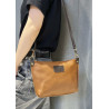 Sac bandoulière en cuir grainé véritable – Sac femme élégant et intemporel