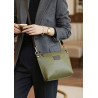 Sac bandoulière en cuir grainé véritable – Sac femme élégant et intemporel