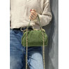 Sac bandoulière en daim avec fermoir vintage – Sac femme élégant en cuir véritable
