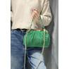 Sac bandoulière en daim avec fermoir vintage – Sac femme élégant en cuir véritable