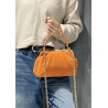Sac bandoulière en daim avec fermoir vintage – Sac femme élégant en cuir véritable