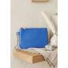 Porte-monnaie en cuir grainé véritable – Pochette zippée élégante pour femme