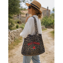 Sac Tote Bag Femme Léopard JOLIE NANA en Coton –