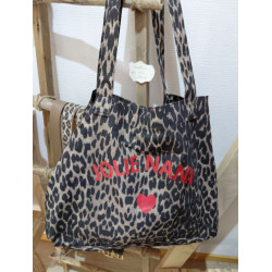 Sac Tote Bag Femme Léopard JOLIE NANA en Coton –