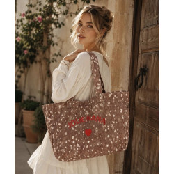 Sac Tote Bag Femme Léopard JOLIE NANA en Coton –