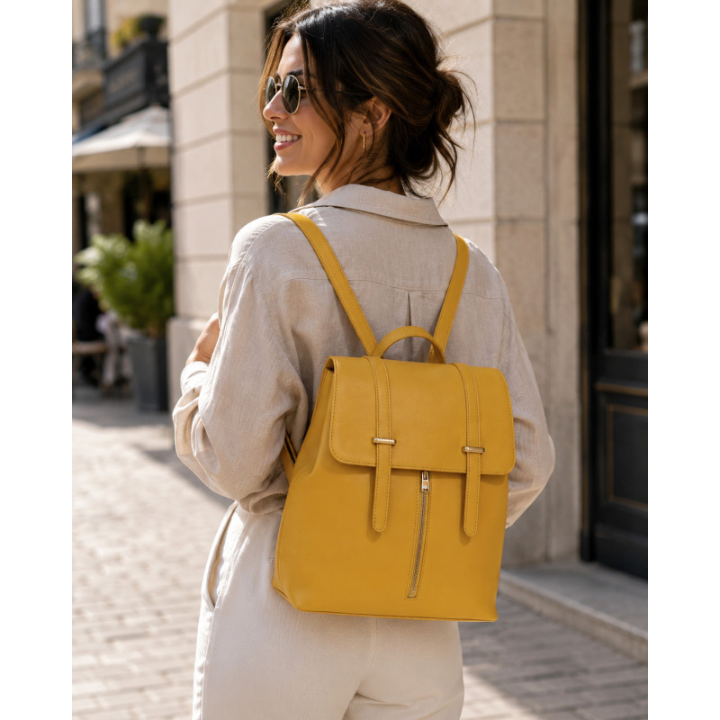 Sac à dos femme élégant – Sac à dos de ville tendance avec fermeture zippée
