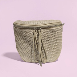 Sac Banane Style Reporter Femme Motif Tressé – 100% Cuir