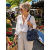 Sac Cabas Femme 100% Cuir Souple – Sac à Main Plissé Tendance
