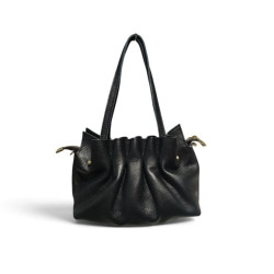 Sac Cabas Femme 100% Cuir Souple – Sac à Main Plissé Tendance