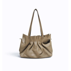 Sac Cabas Femme 100% Cuir Souple – Sac à Main Plissé Tendance