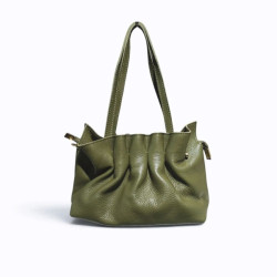 Sac Cabas Femme 100% Cuir Souple – Sac à Main Plissé Tendance