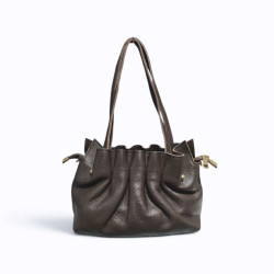 Sac Cabas Femme 100% Cuir Souple – Sac à Main Plissé Tendance