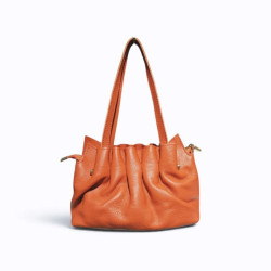 Sac Cabas Femme 100% Cuir Souple – Sac à Main Plissé Tendance