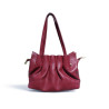 Sac Cabas Femme 100% Cuir Souple – Sac à Main Plissé Tendance