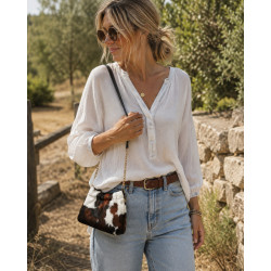 Petit Sac Bandoulière Femme Motif Animal – Sac Tendance avec Chaîne Dorée