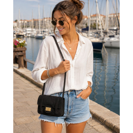Sac Bandoulière Femme en Daim – Petit Sac à Main Tendance Chic