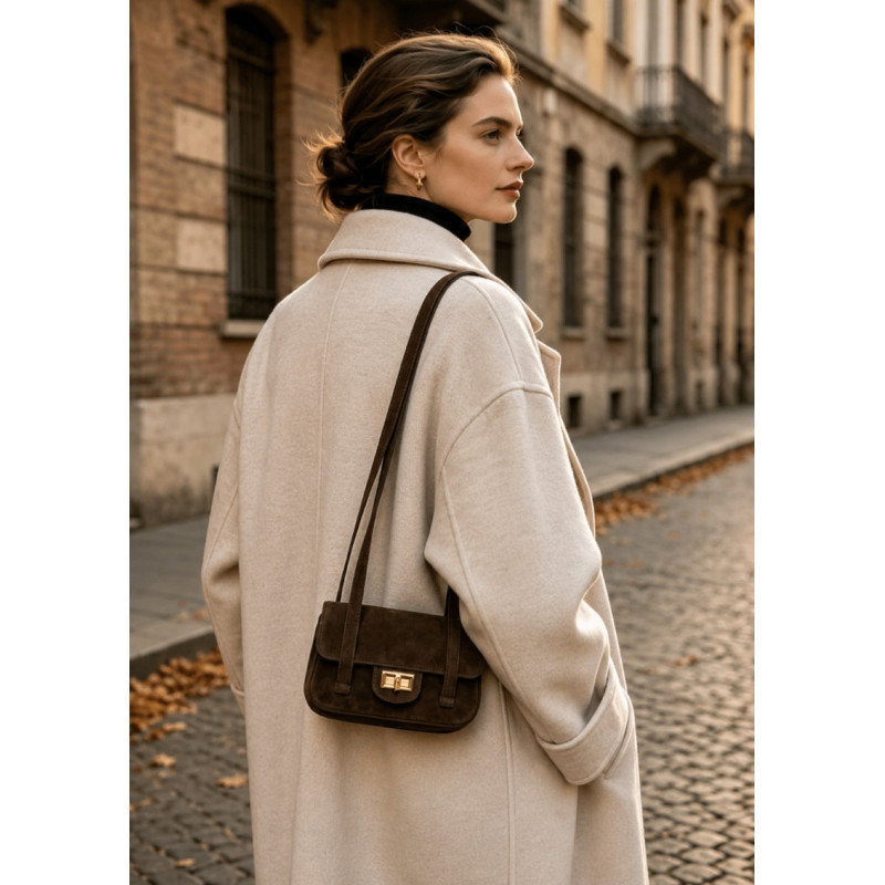 Sac Bandoulière Femme en Daim – Petit Sac à Main Tendance Chic