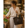 Grand Sac Cabas Femme 30% Cuir et 70% Daim – Sac Shopping Tendance