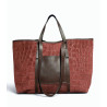 Grand Sac Cabas Femme 30% Cuir et 70% Daim – Sac Shopping Tendance