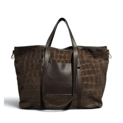 Grand Sac Cabas Femme 30% Cuir et 70% Daim – Sac Shopping Tendance