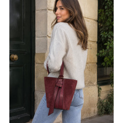 Sac Bandoulière en Daim Femme – Sac à Main en Cuir et Croûte de Cuir