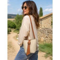 Sac Bandoulière en Cuir Grainé avec Pochette – Élégant & Tendance