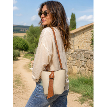 Sac Bandoulière en Cuir Grainé avec Pochette – Élégant & Tendance