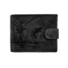 Porte-monnaie La Pêche en cuir vachette – Motif pêcheur et poisson