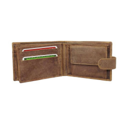Porte-monnaie Canard en cuir vachette – Motif chasse au gibier d’eau