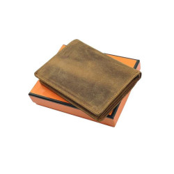 Porte-monnaie Canard en cuir vachette – Motif chasse au gibier d’eau