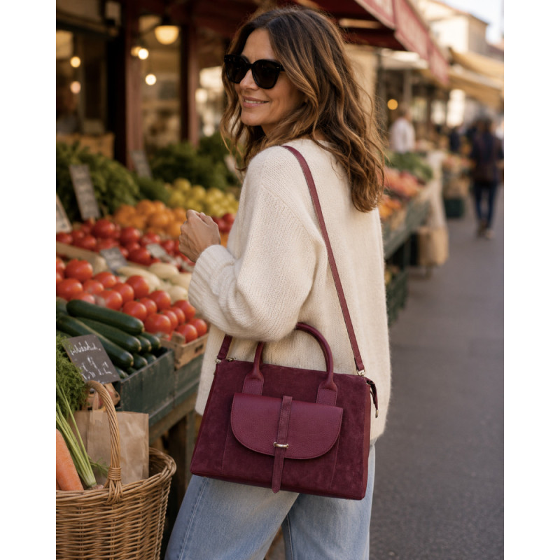 Sac à main femme 100% cuir – Sac à main noir élégant et intemporel