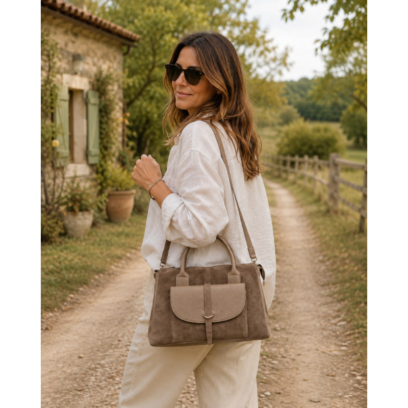 Sac à main femme 100% cuir – Sac à main noir élégant et intemporel