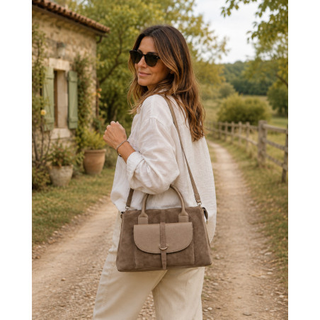 Sac à main femme 100% cuir – Sac à main noir élégant et intemporel