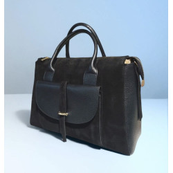 Sac à main femme 100% cuir – Sac à main noir élégant et intemporel