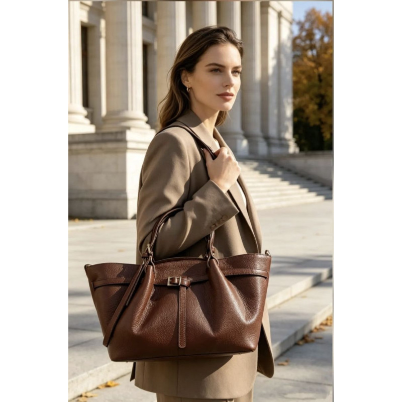 Sac bandoulière femme 100% cuir – Cabas élégant et pratique