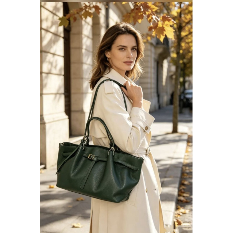 Sac bandoulière femme 100% cuir – Cabas élégant et pratique