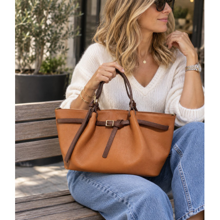 Sac bandoulière femme 100% cuir – Cabas élégant et pratique