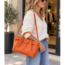 Sac bandoulière femme 100% cuir – Cabas élégant et pratique