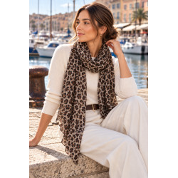 Foulard Femme Léopard Imprimé – Écharpe Tendance