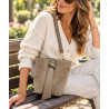 Sac Bandoulière en Daim Femme – Sac à Main en Cuir et Croûte de Cuir