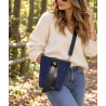 Sac Bandoulière en Daim Femme – Sac à Main en Cuir et Croûte de Cuir