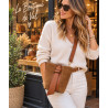 Sac Bandoulière en Daim Femme – Sac à Main en Cuir et Croûte de Cuir