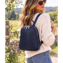 Sac à dos femme 100% cuir matelassé – Sac à dos cuir élégant »