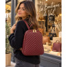 Sac à dos femme en cuir 100% cuir matelassé – Sac à dos élégant