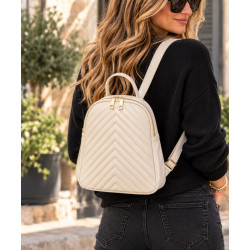 Sac à dos femme 100% cuir matelassé – Sac à dos cuir élégant »
