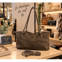 Sac cabas femme en croûte de cuir – Sac à main élégant
