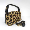 Sac à main femme en cuir vachette 100 % véritable – Motif animalier