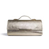 Sac à main en cuir 100% cuir métallisé  – Pochette de soirée élégante