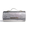 Sac à main en cuir 100% cuir métallisé  – Pochette de soirée élégante